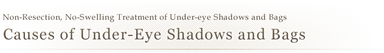 Non-Resection, No-Swelling Treatment of Under-eye Shadows and Bags | Causes of Under-Eye Shadows and Bags